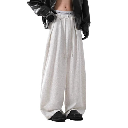 Basic Heavy Washed Grey Casual Pants