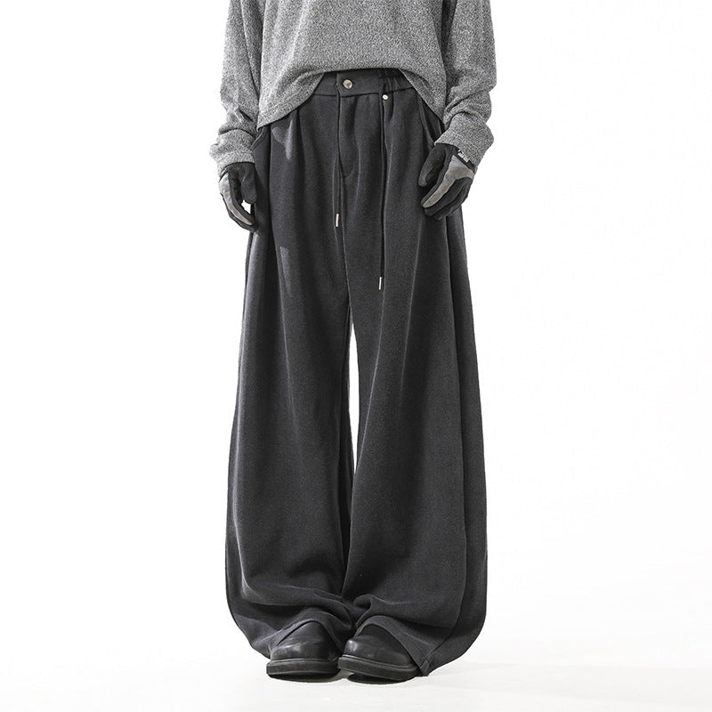 Basic Heavy Washed Grey Casual Pants