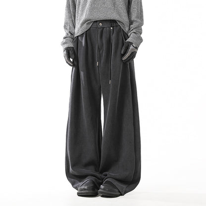Basic Heavy Washed Grey Casual Pants