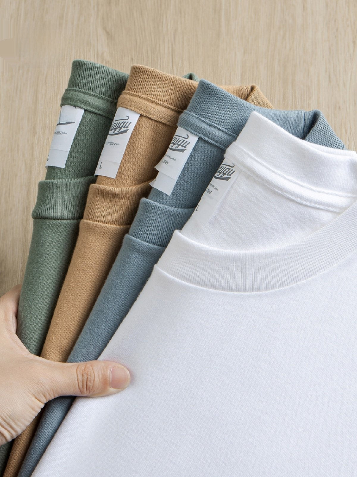Basic solid white T-shirt base layer