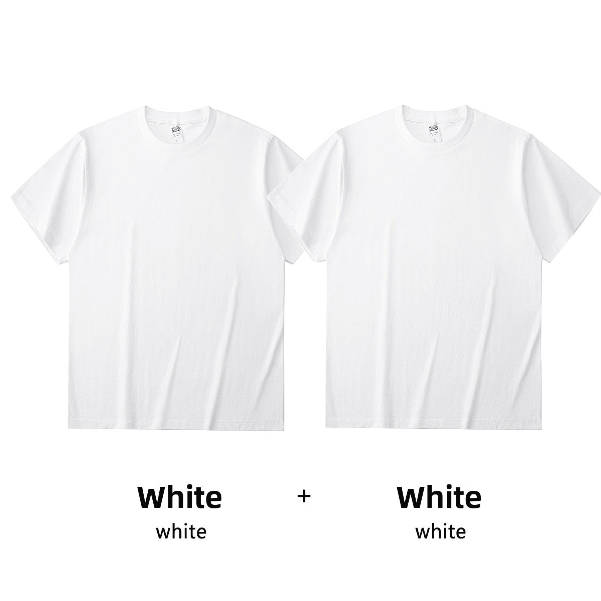 Basic solid white T-shirt base layer