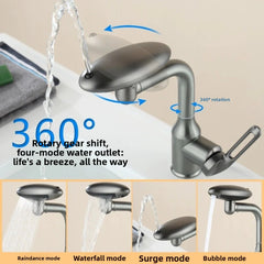 Chrome Silver Disc Faucet 4-Setting