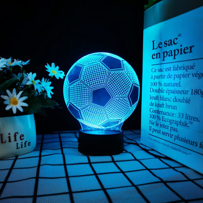 Basketball, Football and Volleyball Series 3D Table Lamp Led Colorful Touch Remote Control Night Light USB Gift Lamp
