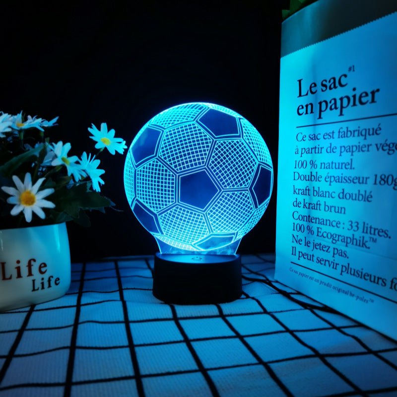 Basketball, Football and Volleyball Series 3D Table Lamp Led Colorful Touch Remote Control Night Light USB Gift Lamp