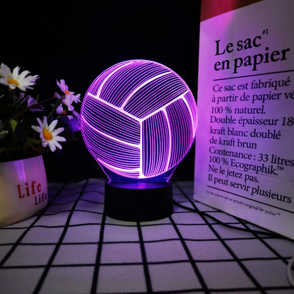 Basketball, Football and Volleyball Series 3D Table Lamp Led Colorful Touch Remote Control Night Light USB Gift Lamp