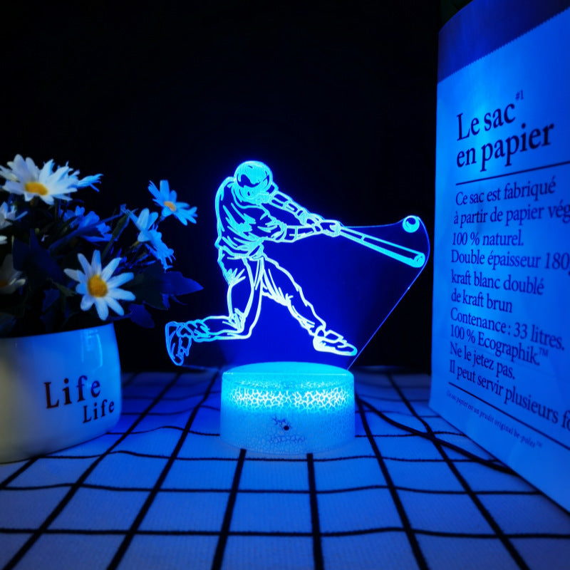 Basketball, Football and Volleyball Series 3D Table Lamp Led Colorful Touch Remote Control Night Light USB Gift Lamp