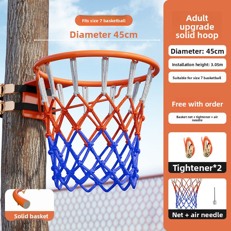 Basketball hoop with wall-mounted shooting area