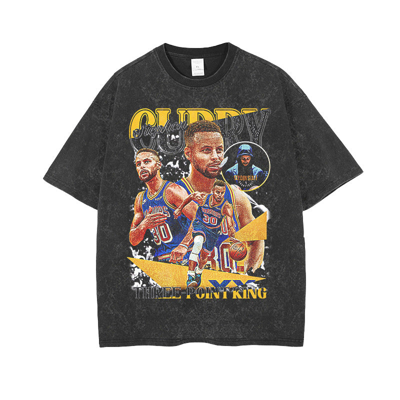 Basketball Print Cotton T-Shirt
