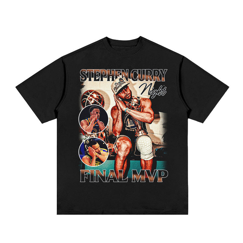 Basketball Print Cotton T-Shirt