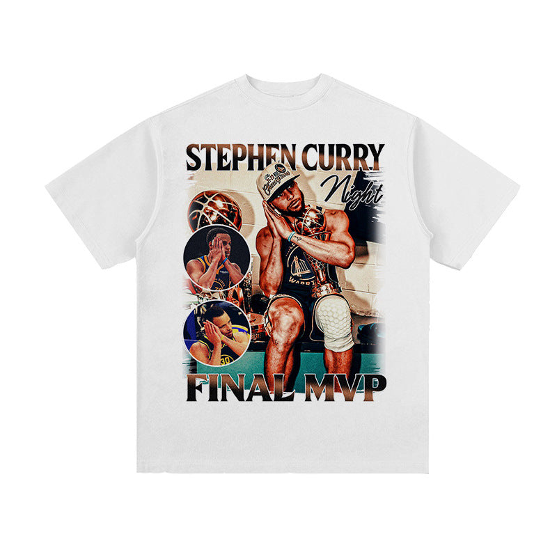 Basketball Print Cotton T-Shirt