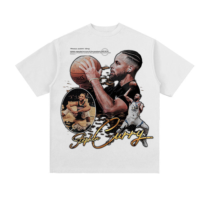 Basketball Print Cotton T-Shirt