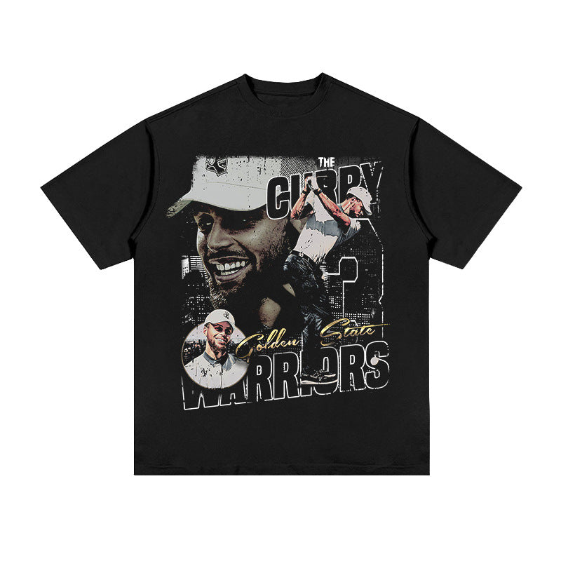 Basketball Print Cotton T-Shirt