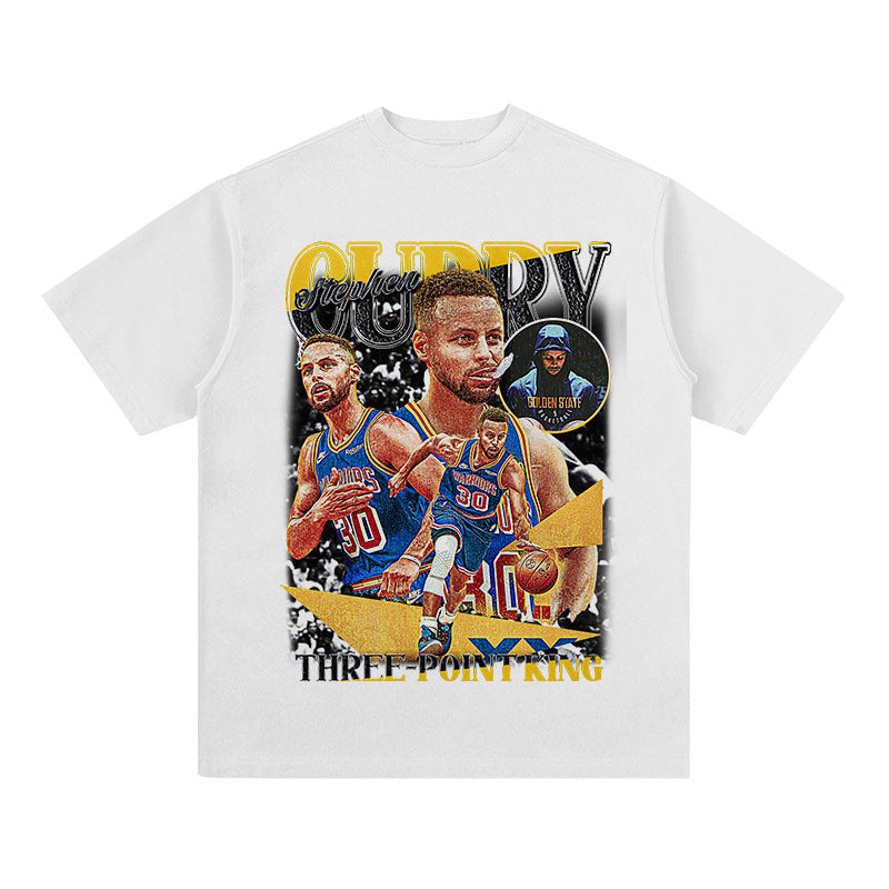 Basketball Print Cotton T-Shirt
