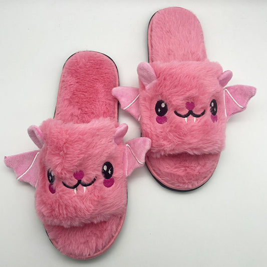 Bat Design Plush Slippers