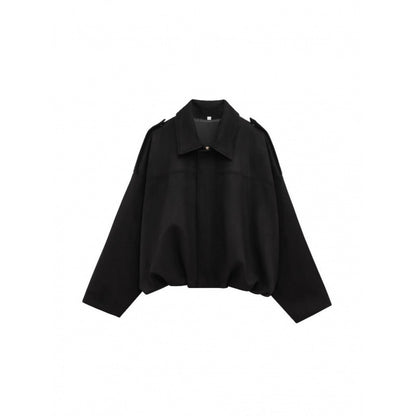 Bat Sleeve Zipper Jacket