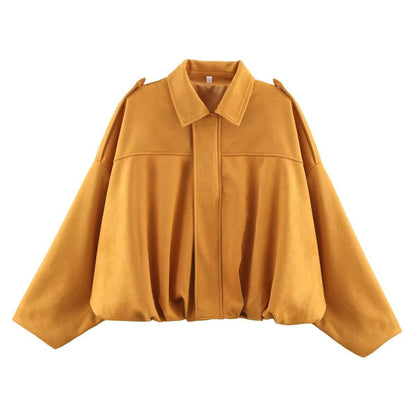Bat Sleeve Zipper Jacket