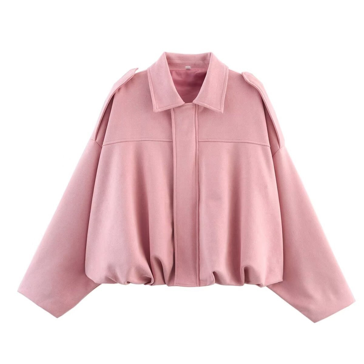 Bat Sleeve Zipper Jacket