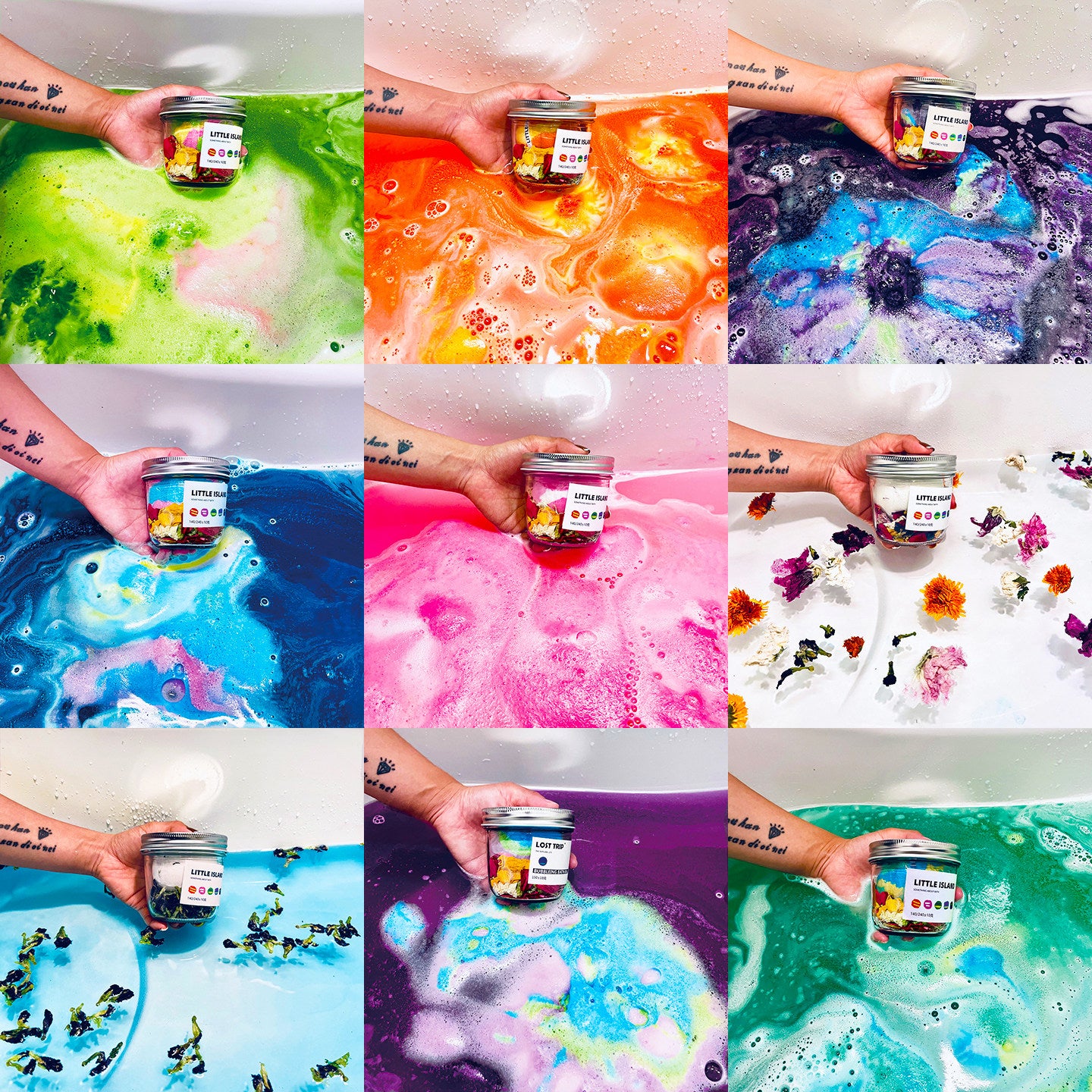 Bath oil bath ball