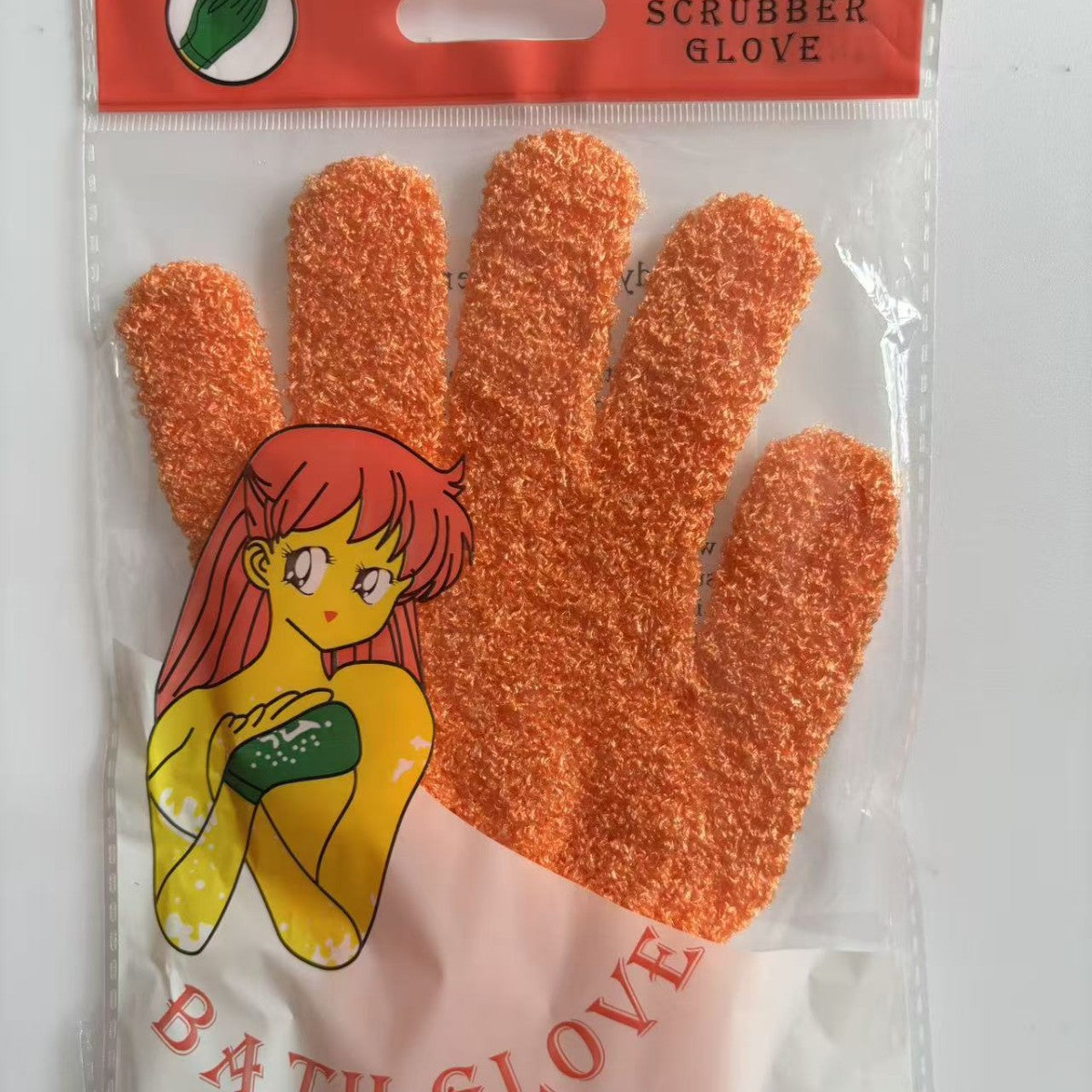 Bath scrubbing glove