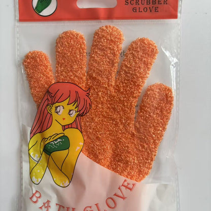 Bath scrubbing glove