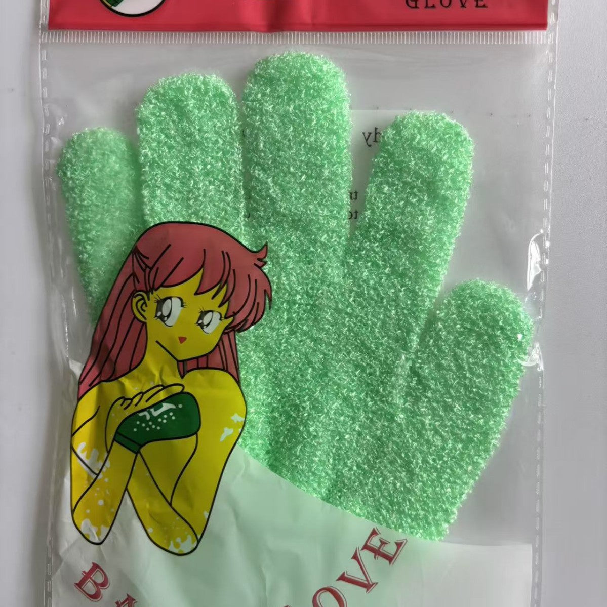 Bath scrubbing glove