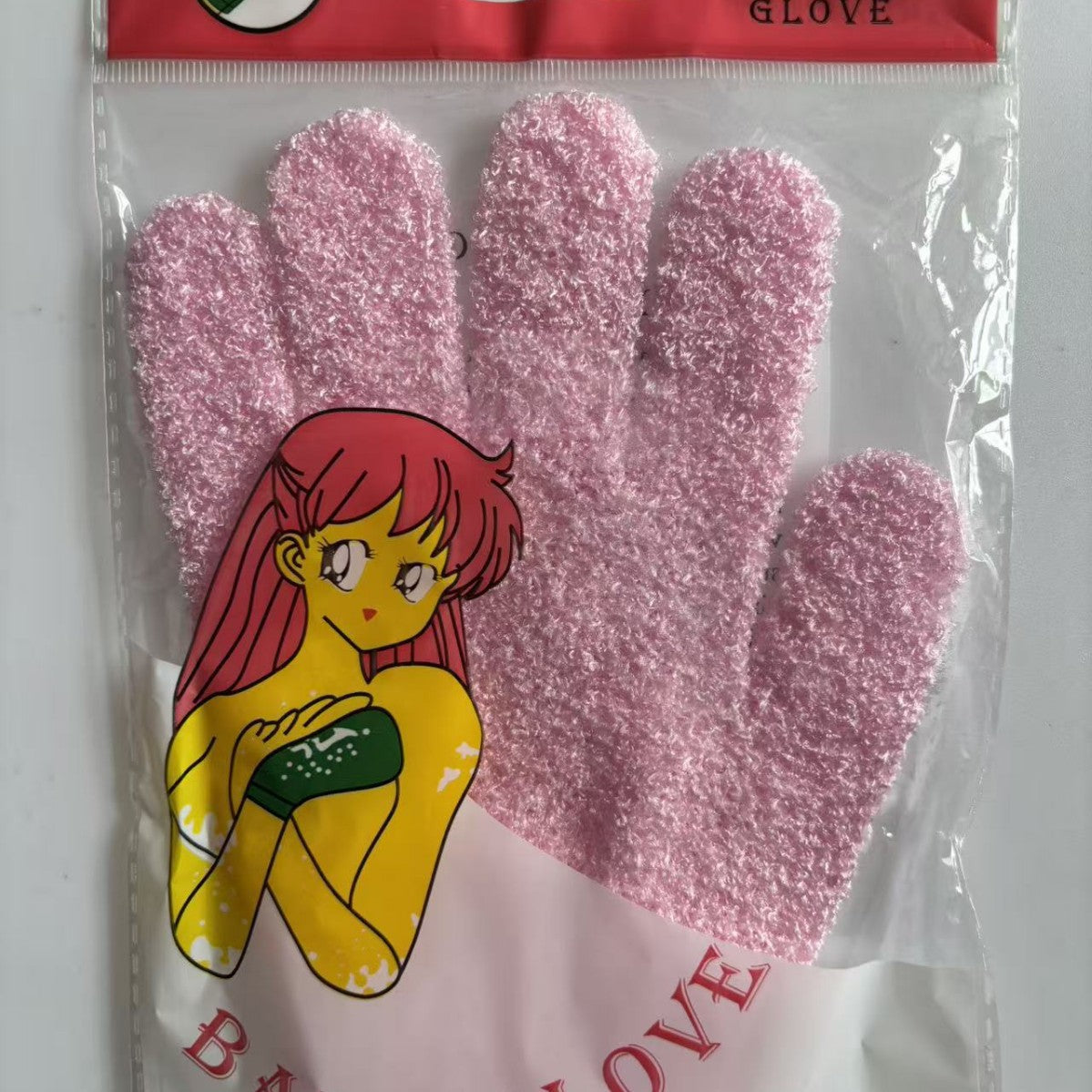 Bath scrubbing glove