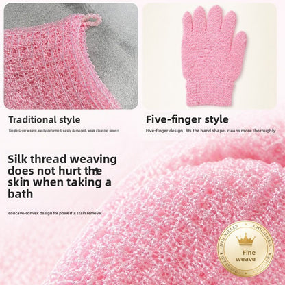 Bath scrubbing glove