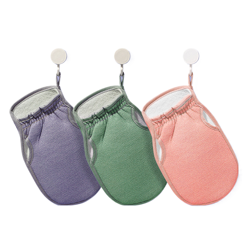 Bath sponge thumbless bath towel