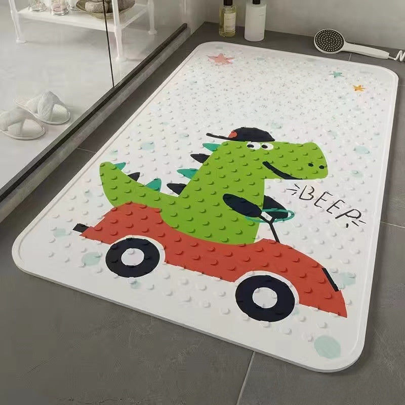 Bathroom anti-slip mat with suction cup