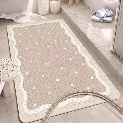 Bathroom anti-slip mat with suction cup