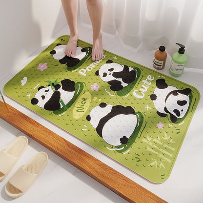 Bathroom anti-slip mat with suction cup