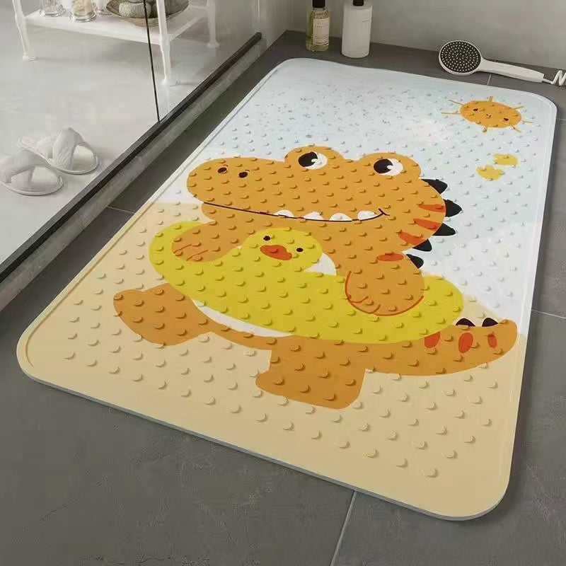 Bathroom anti-slip mat with suction cup