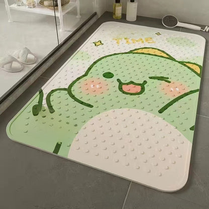 Bathroom anti-slip mat with suction cup