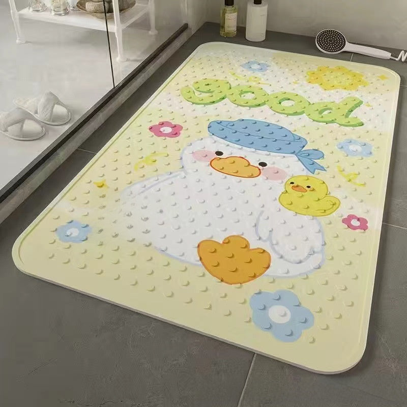 Bathroom anti-slip mat with suction cup