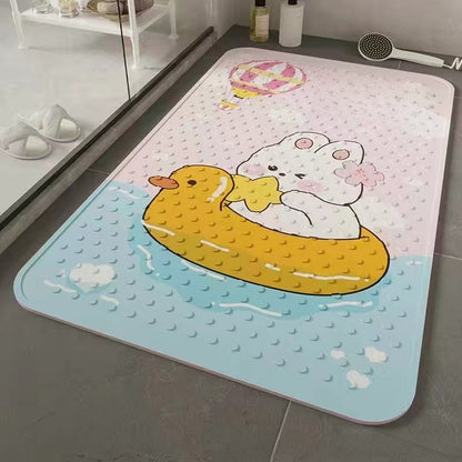 Bathroom anti-slip mat with suction cup