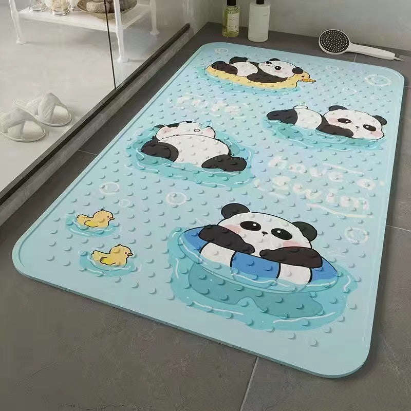 Bathroom anti-slip mat with suction cup