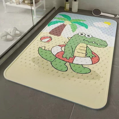 Bathroom anti-slip mat with suction cup