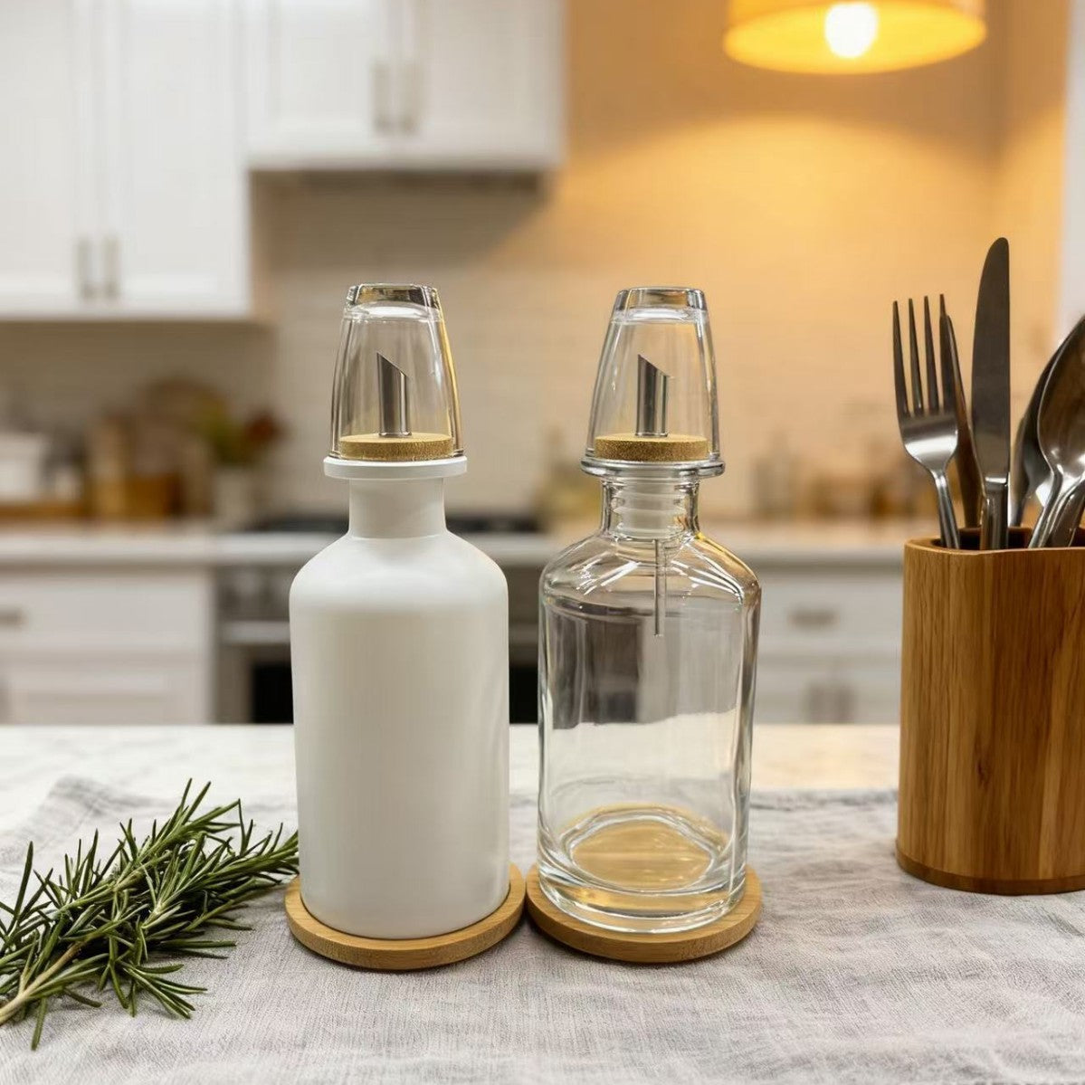 Bathroom Glass Mouthwash Dispenser
