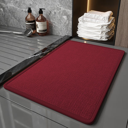 Bathroom linen floor mat