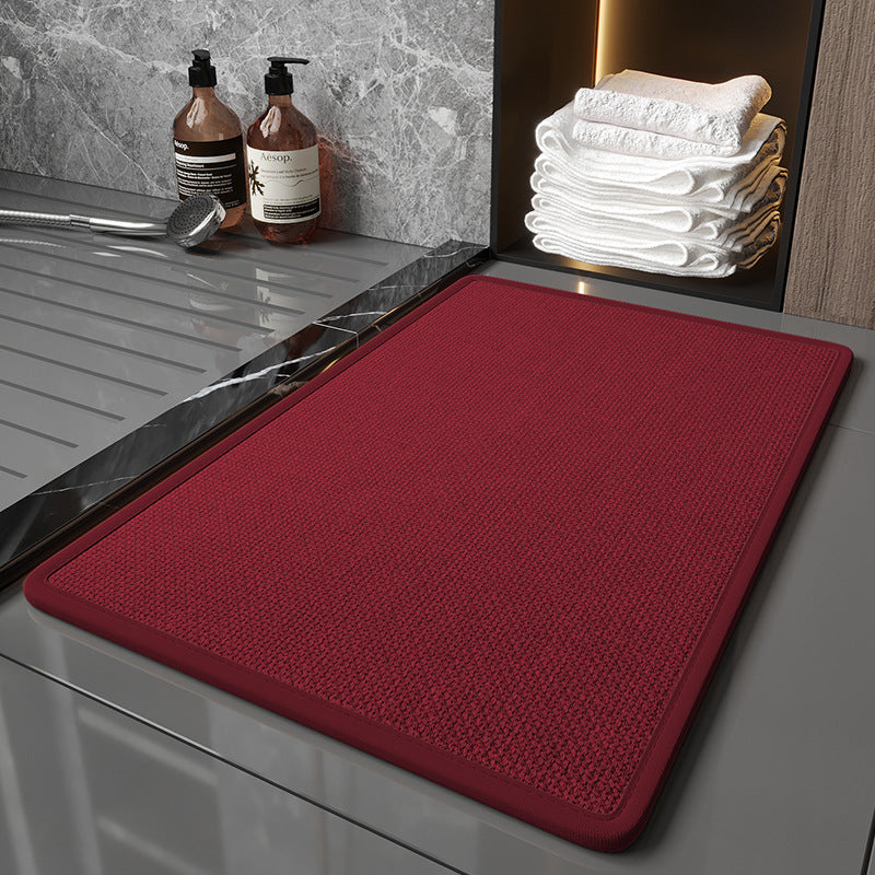 Bathroom linen floor mat