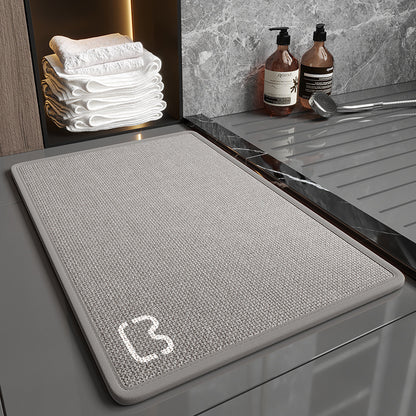 Bathroom linen floor mat