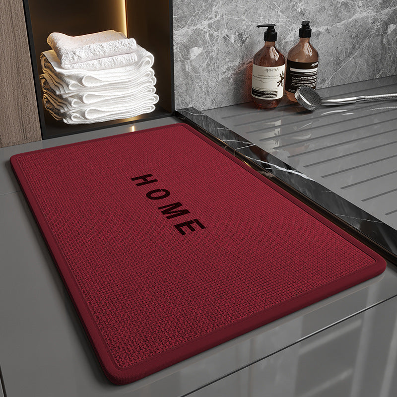 Bathroom linen floor mat