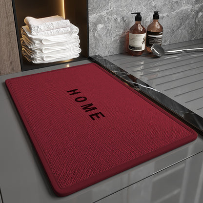 Bathroom linen floor mat