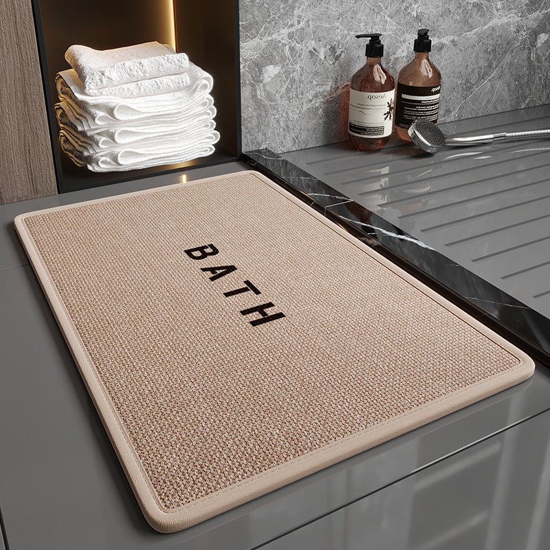 Bathroom linen floor mat