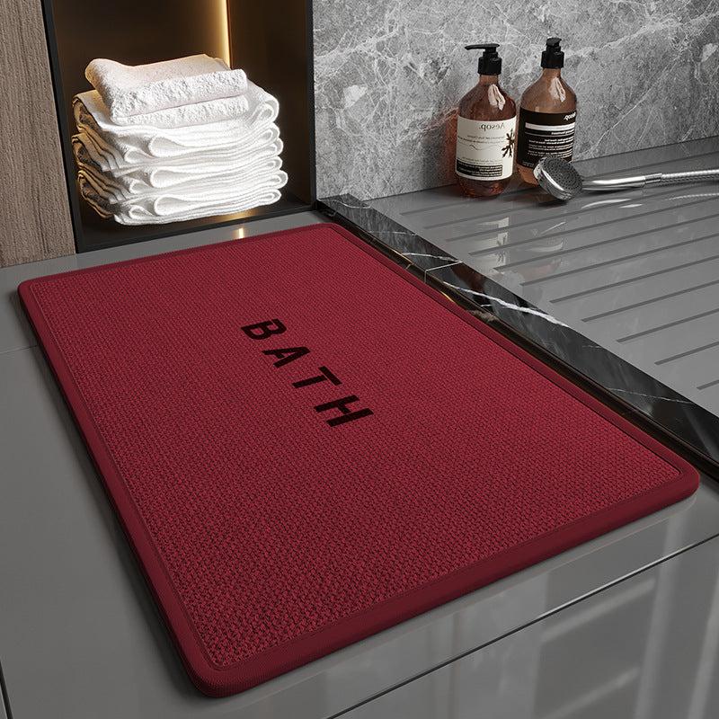 Bathroom linen floor mat