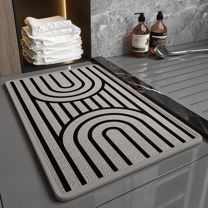 Bathroom linen floor mat
