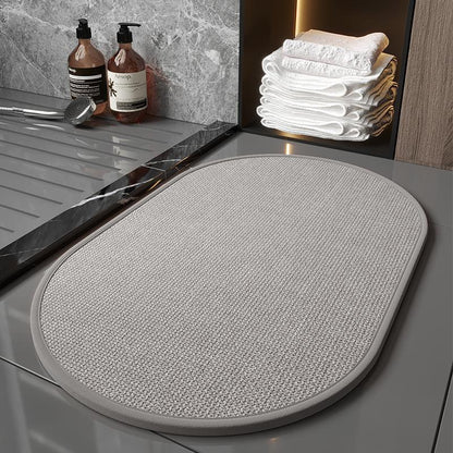 Bathroom linen floor mat