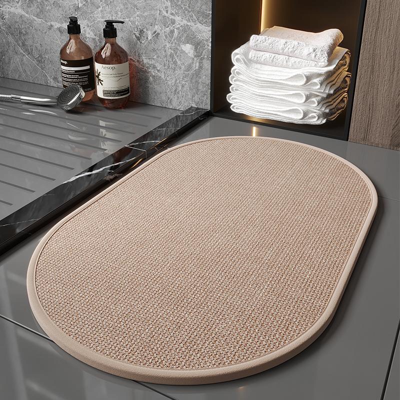 Bathroom linen floor mat