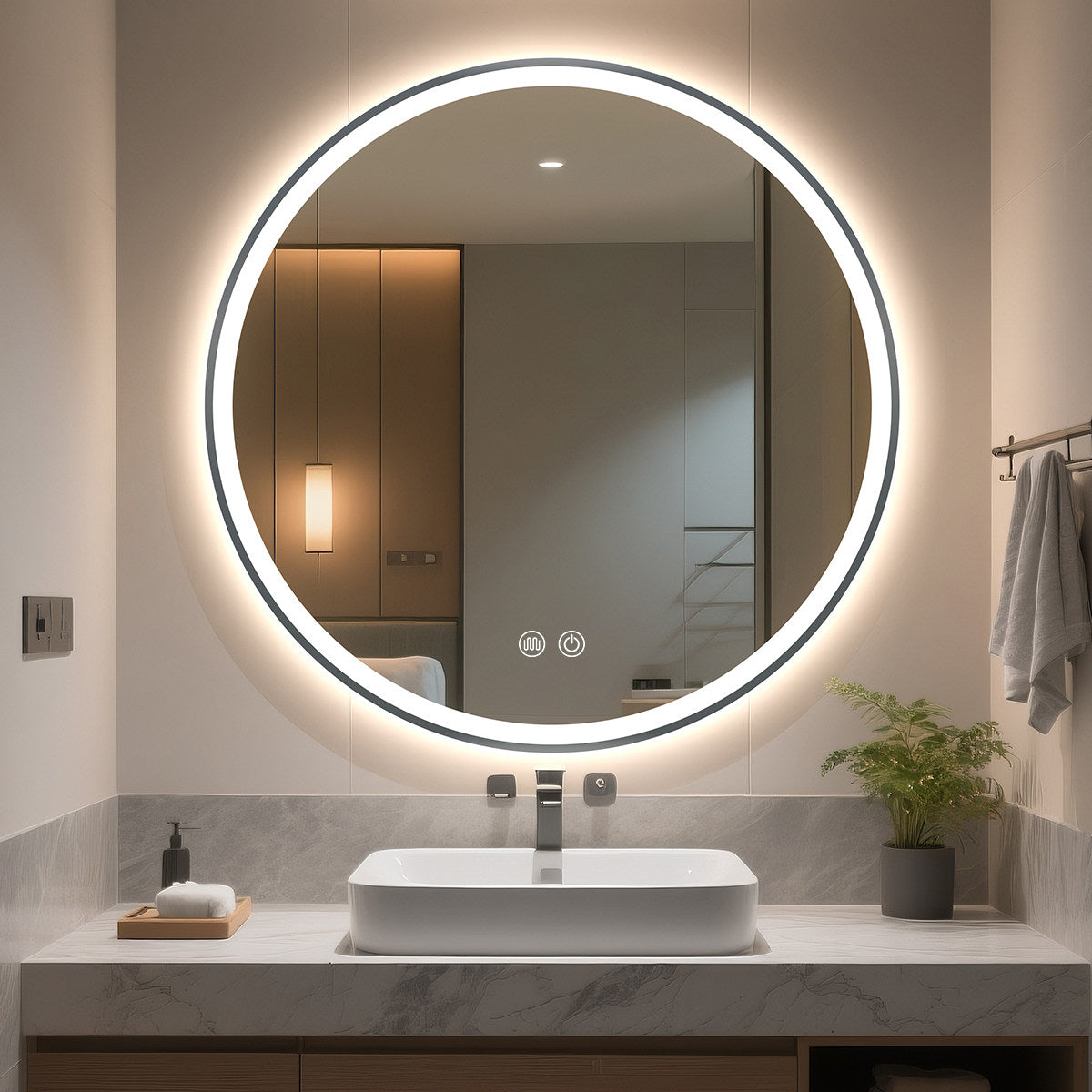 Bathroom mirror, smart mirror