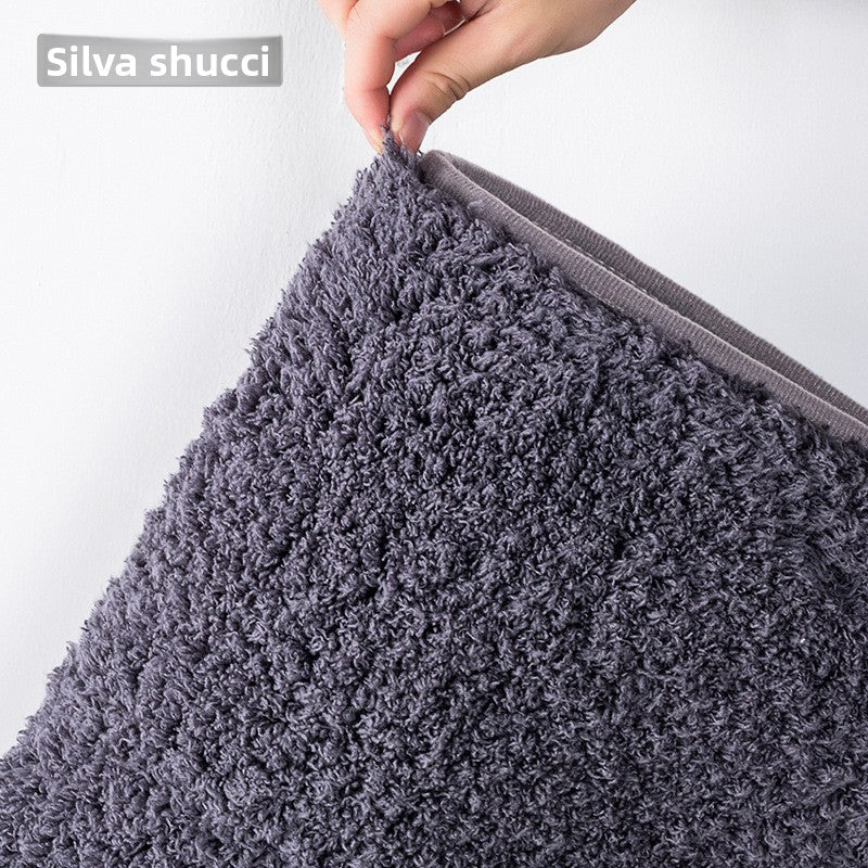 Bathroom plush floor mat